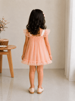 Pink Solid Sleeveless Baby Girls Flared Party Dress