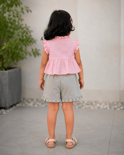 Girls Cotton Top & Shorts Clothing Set | Stylish Summer Outfit for Baby Girls 