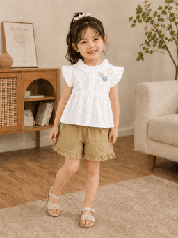Girls Cotton Top & Shorts Clothing Set | Stylish Summer Outfit for Baby Girls 